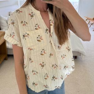 Madewell Floral blouse